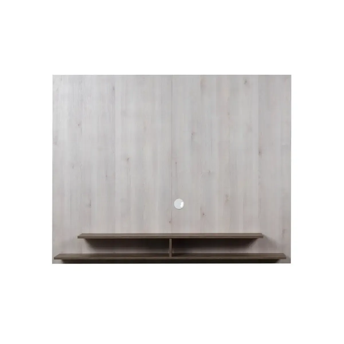 Mesina panel tv 1.60 pino blanco con nebraska gris